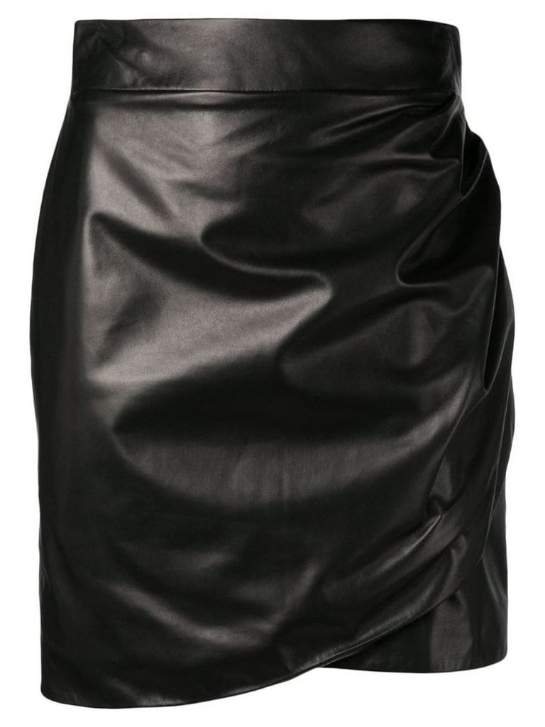 Versace draped effect short skirt - Black