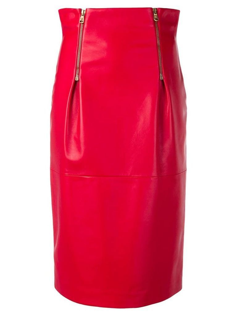 Versace high rise pencil skirt - Red