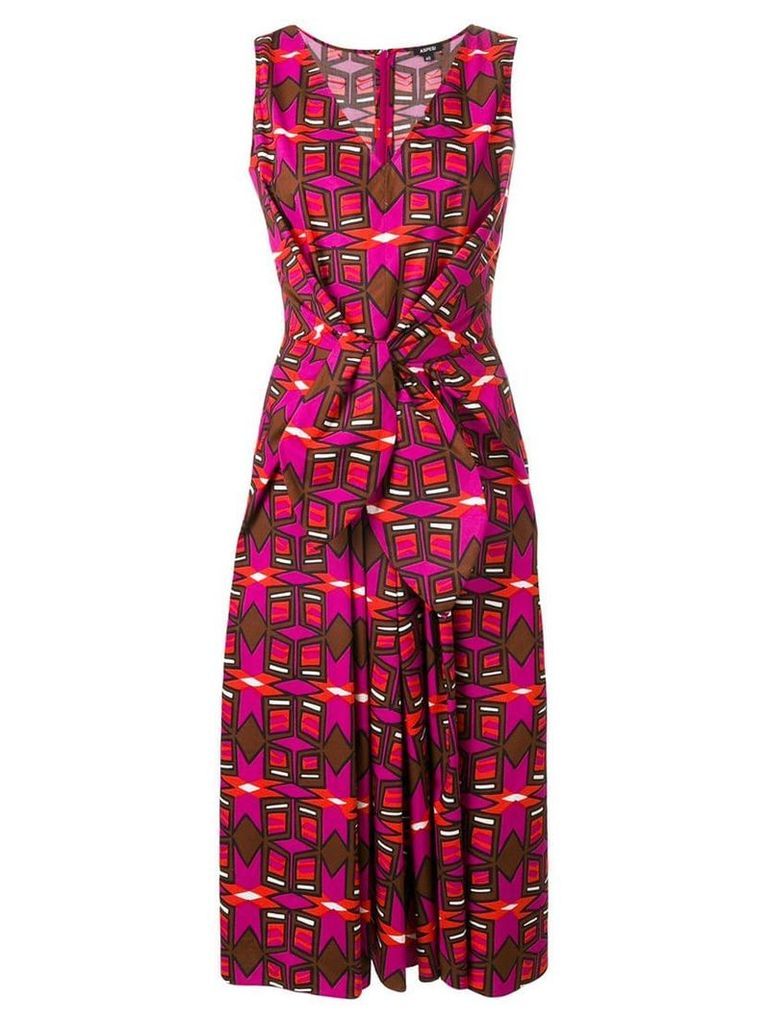 Aspesi printed knot dress - Pink