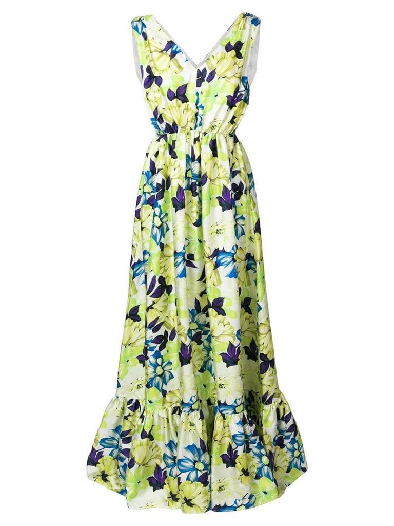 MSGM floral print long-length dress - Green