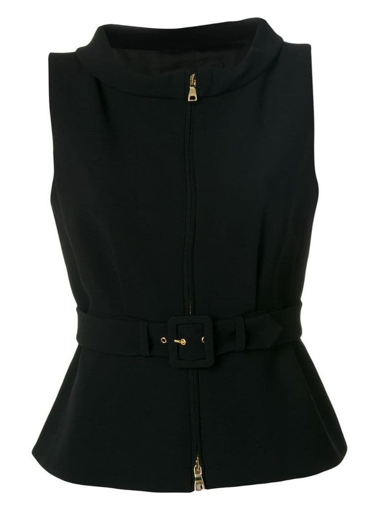 Boutique Moschino belted waistcoat - Black