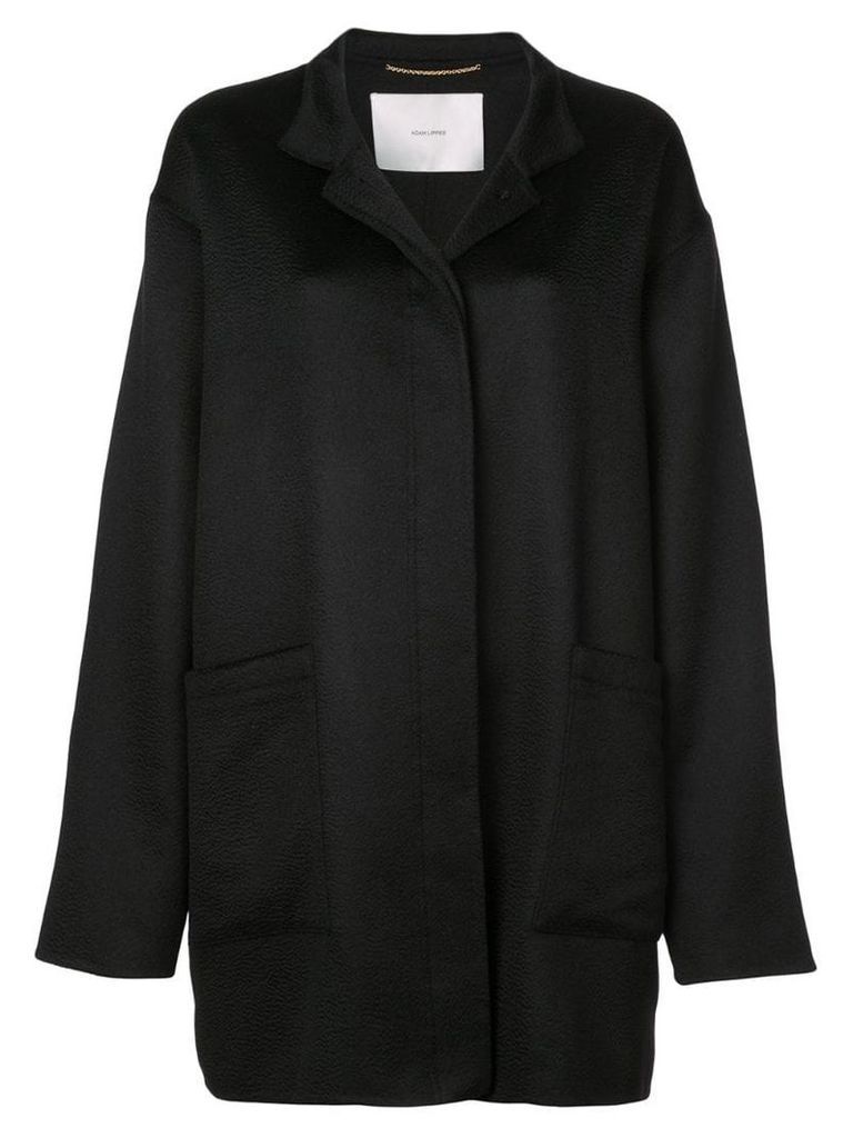 Adam Lippes single-breasted cocoon coat - Black