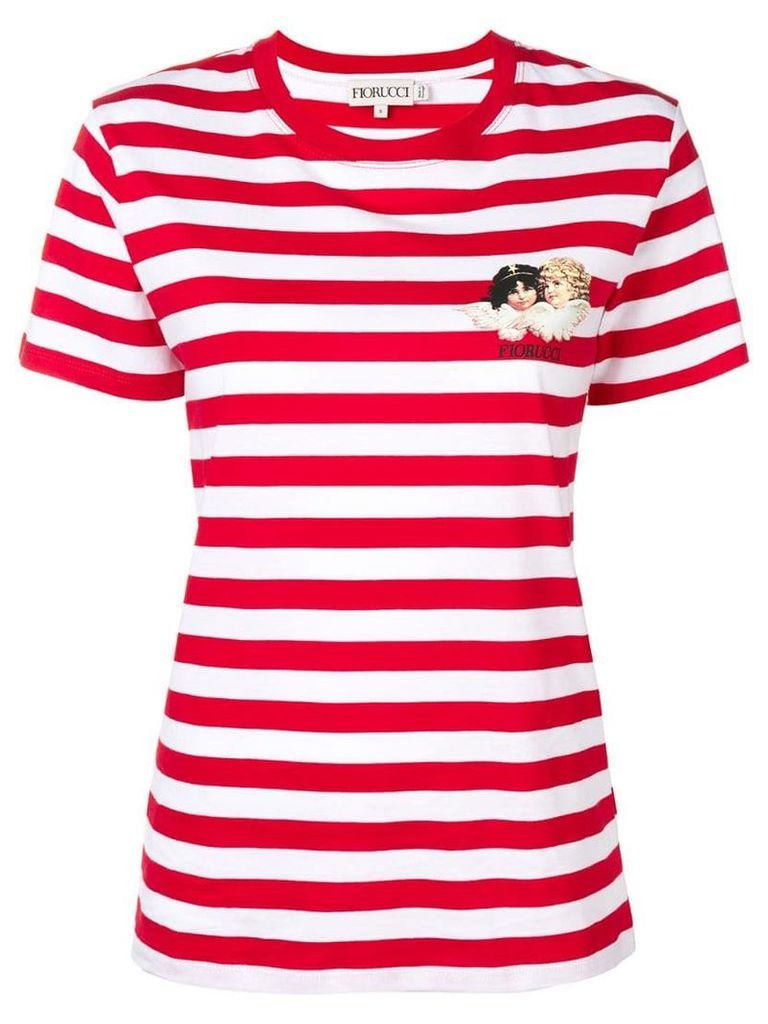 Fiorucci striped cherub T-shirt - Red