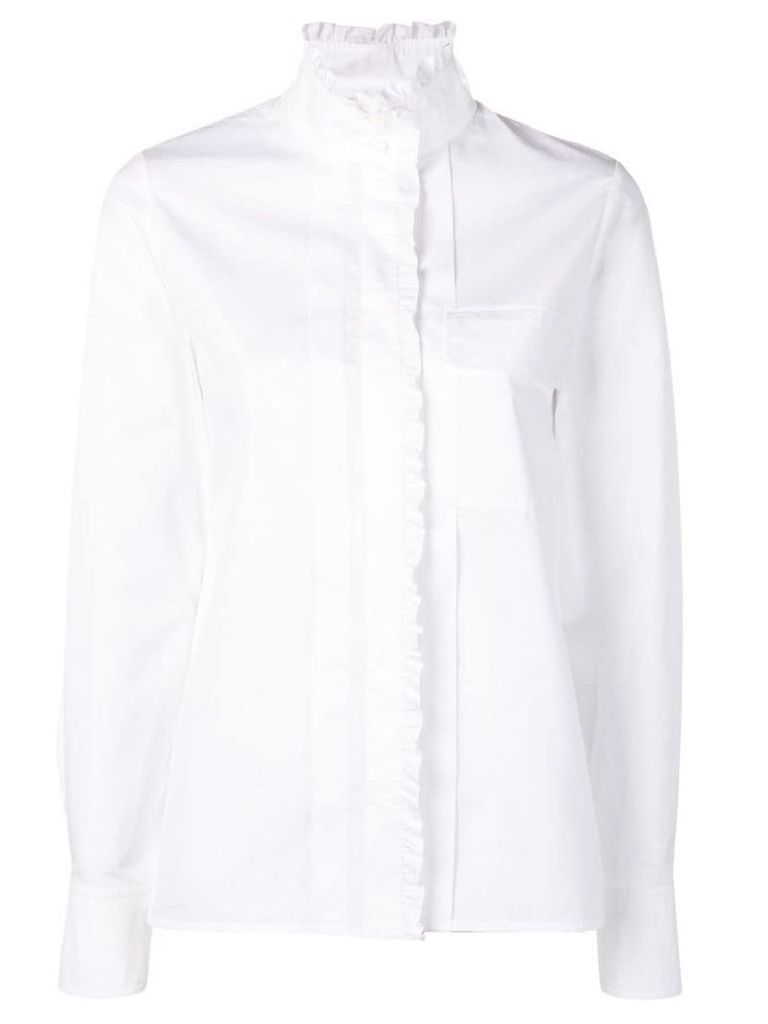 Chloé high neck frilled blouse - White