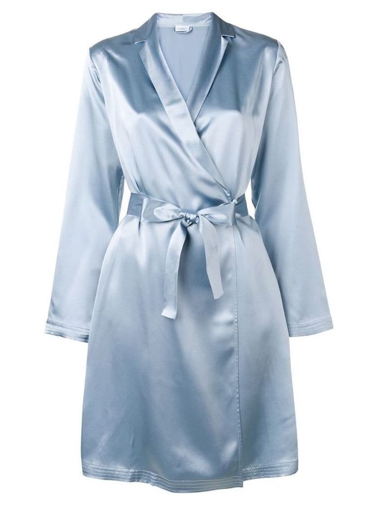 La Perla satin kimono robe - Blue