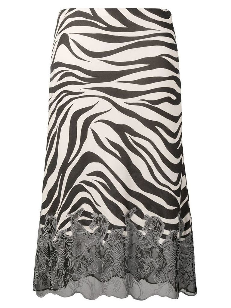 Chloé zebra print midi skirt - Black