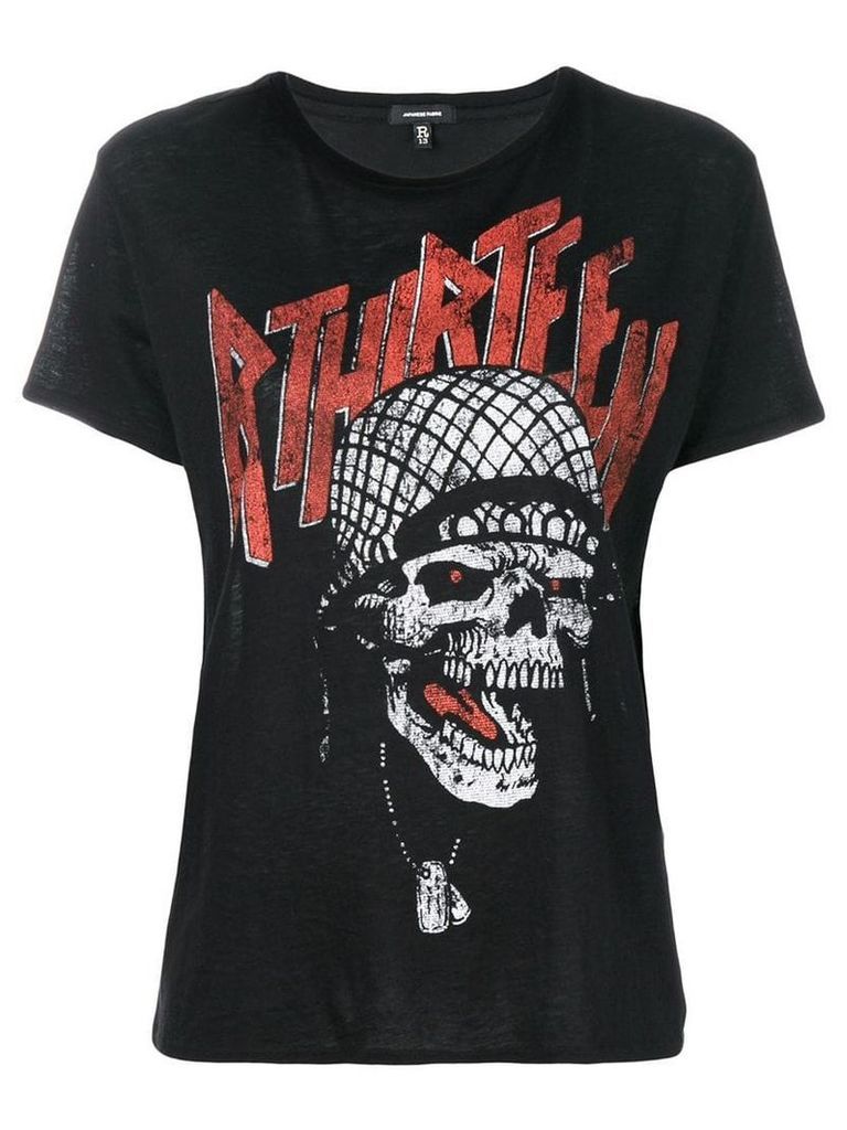 R13 skull print T-shirt - Black