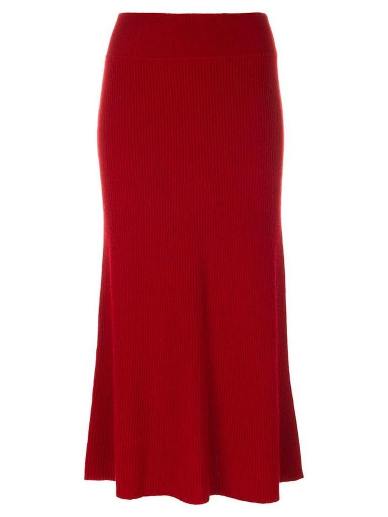 Cashmere In Love midi knit skirt - Red