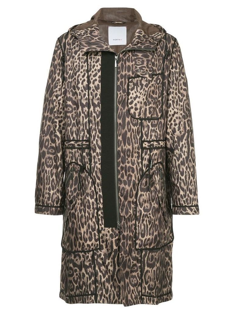 Ports V leopard print coat - Multicolour