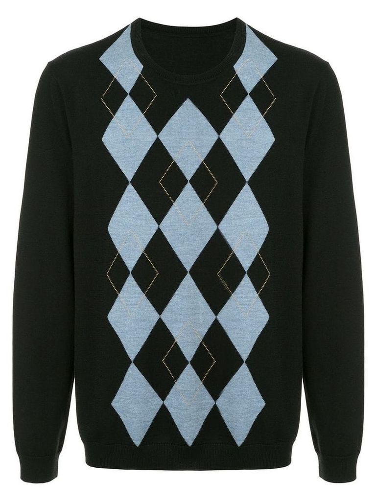 Ports V argyle sweater - Black