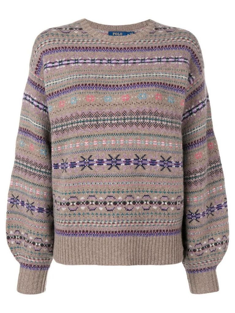 Polo Ralph Lauren embroidered christmas sweater - Neutrals