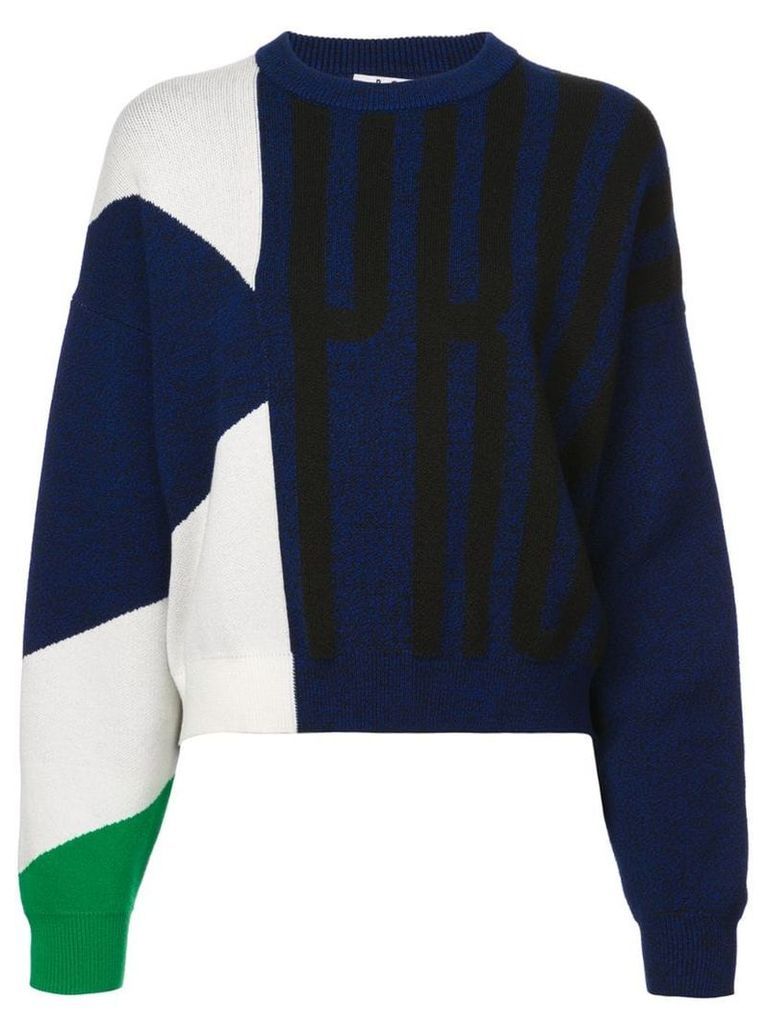 Proenza Schouler PSWL Graphic Jacquard Sweater - Blue