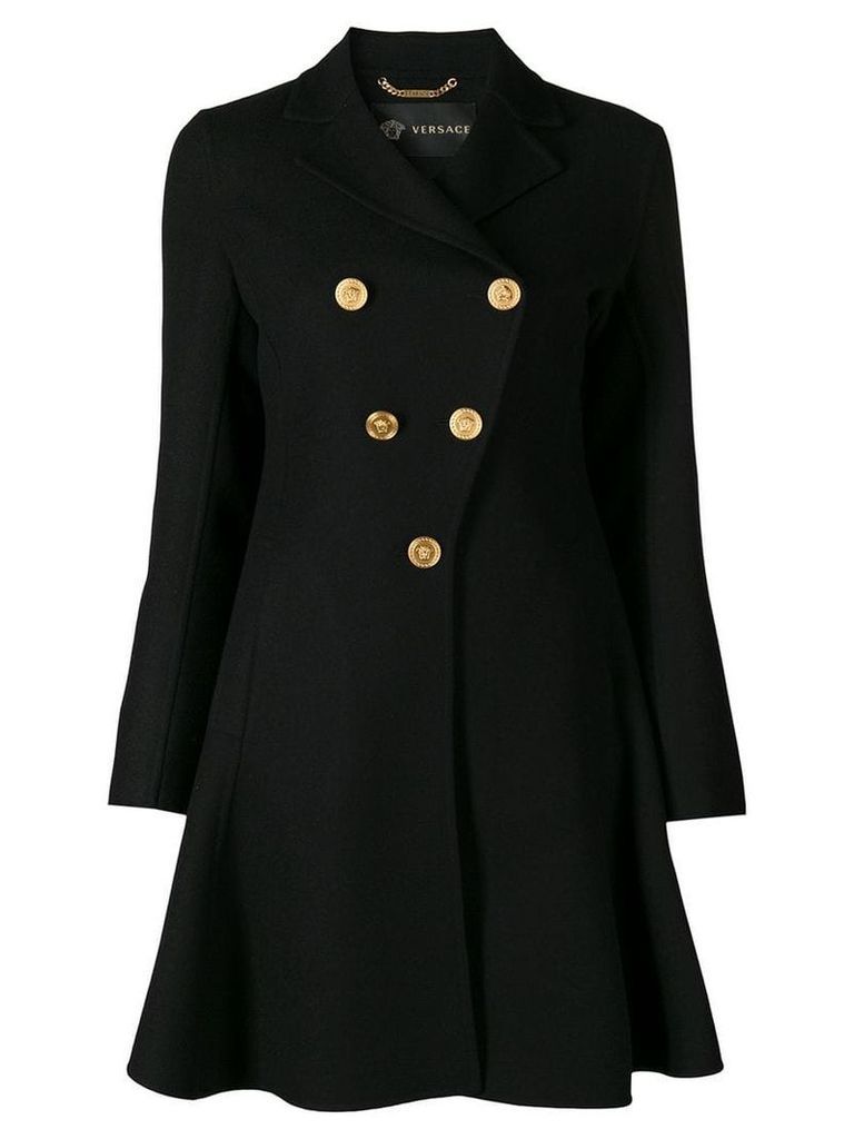 Versace flared coat - Black
