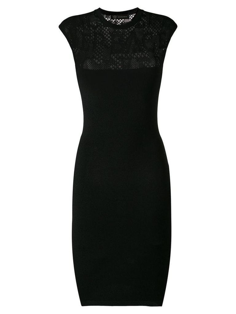 Versace fitted midi dress - Black