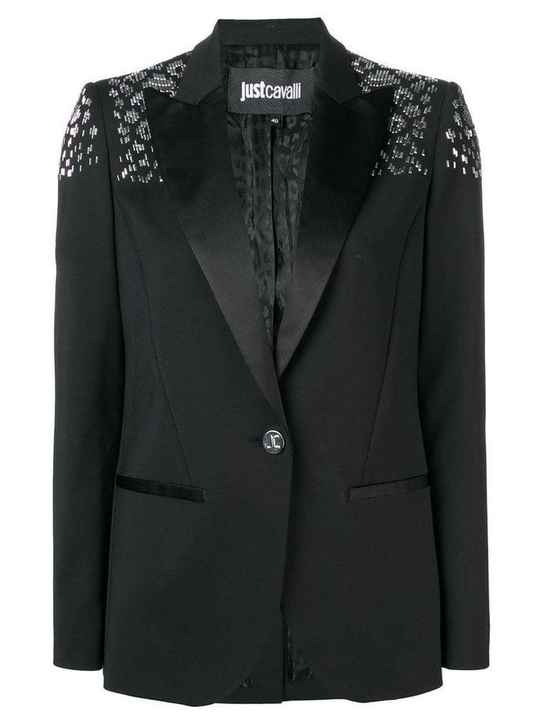 Just Cavalli embellished slim-fit blazer - Black
