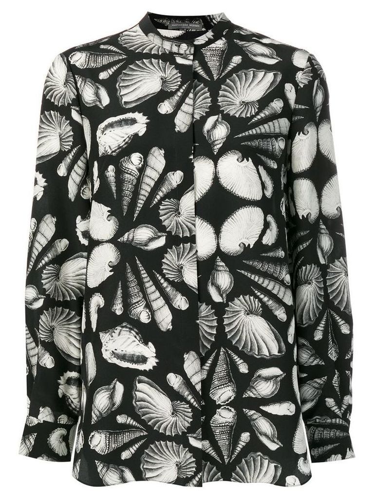 Alexander McQueen seashell print shirt - Black