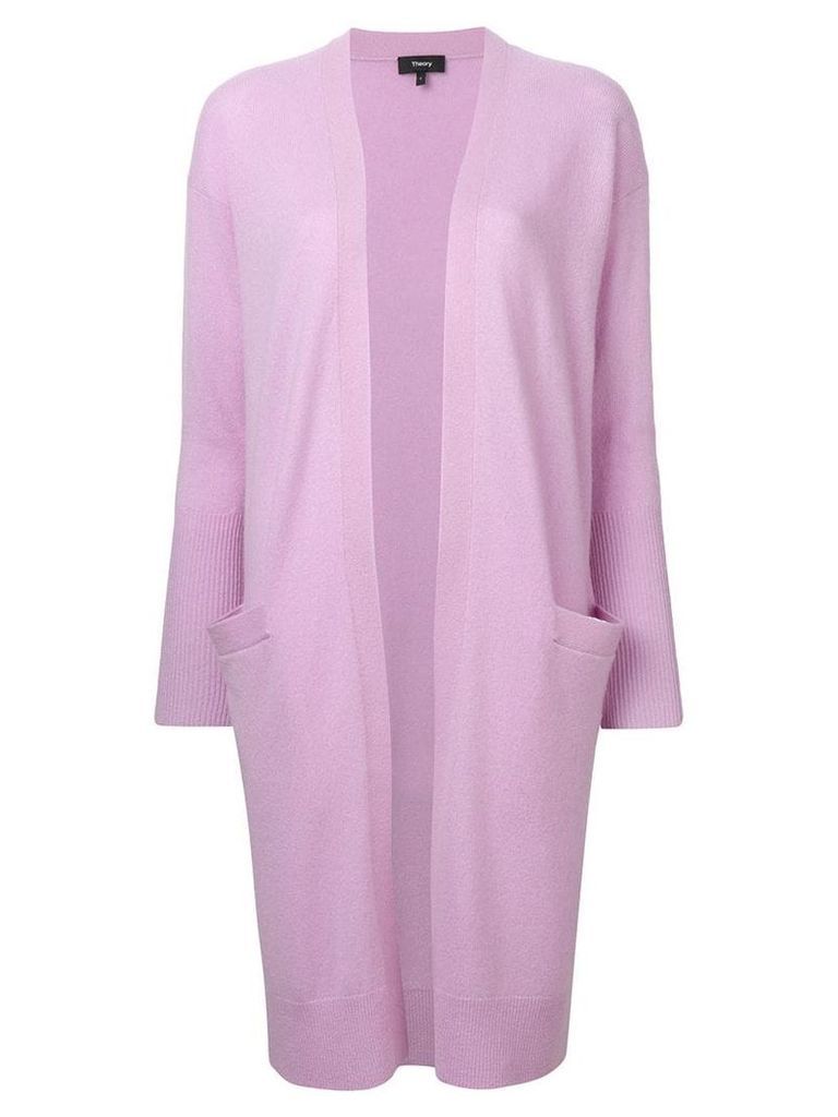 Theory long open front cardigan - Purple