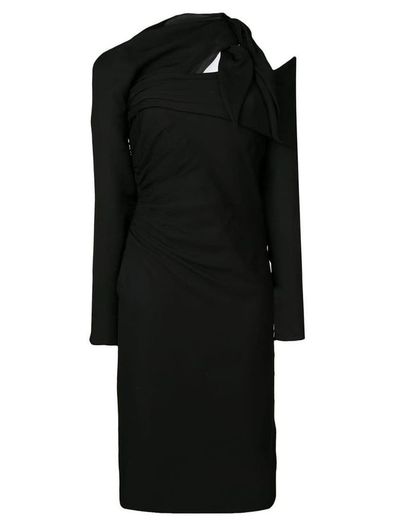 Versace Asymmetric crêpe dress - Black