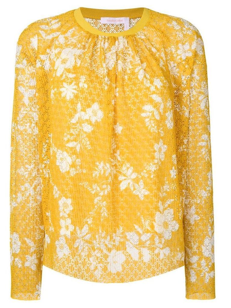 See By Chloé lace layered sweater - Yellow
