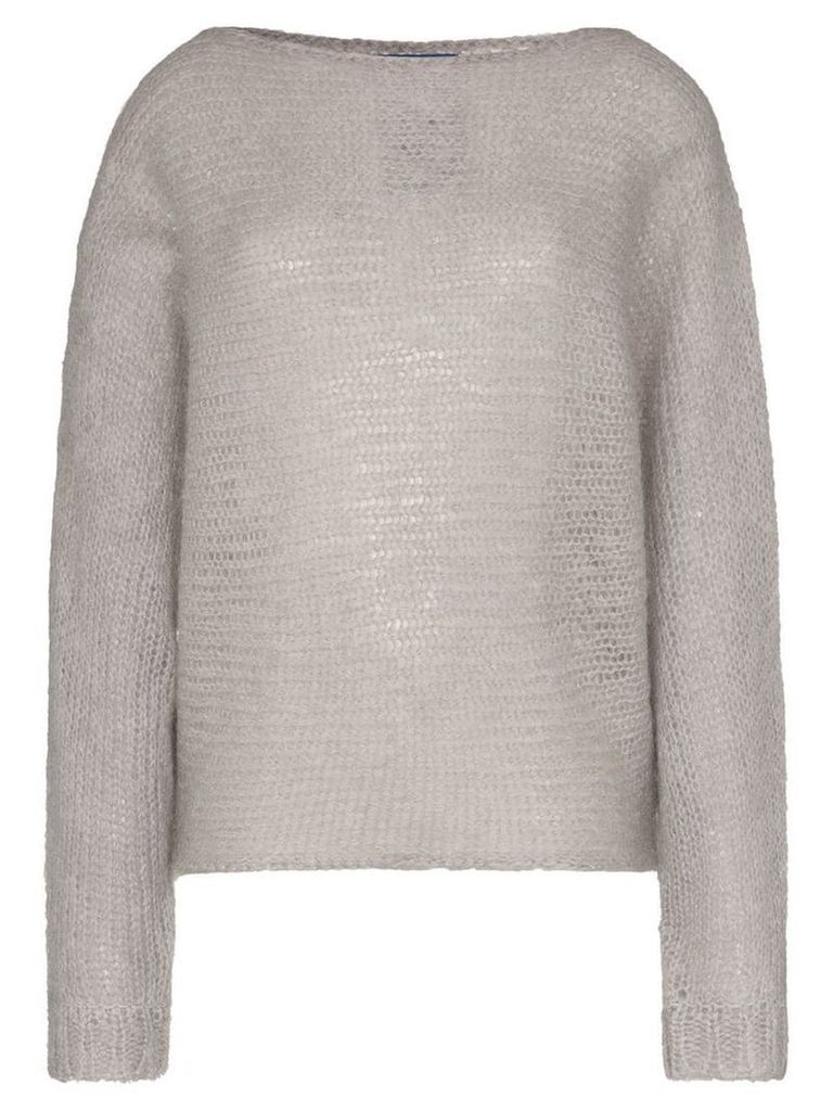 Simon Miller batwing sleeve knitted mohair wool jumper - Grey