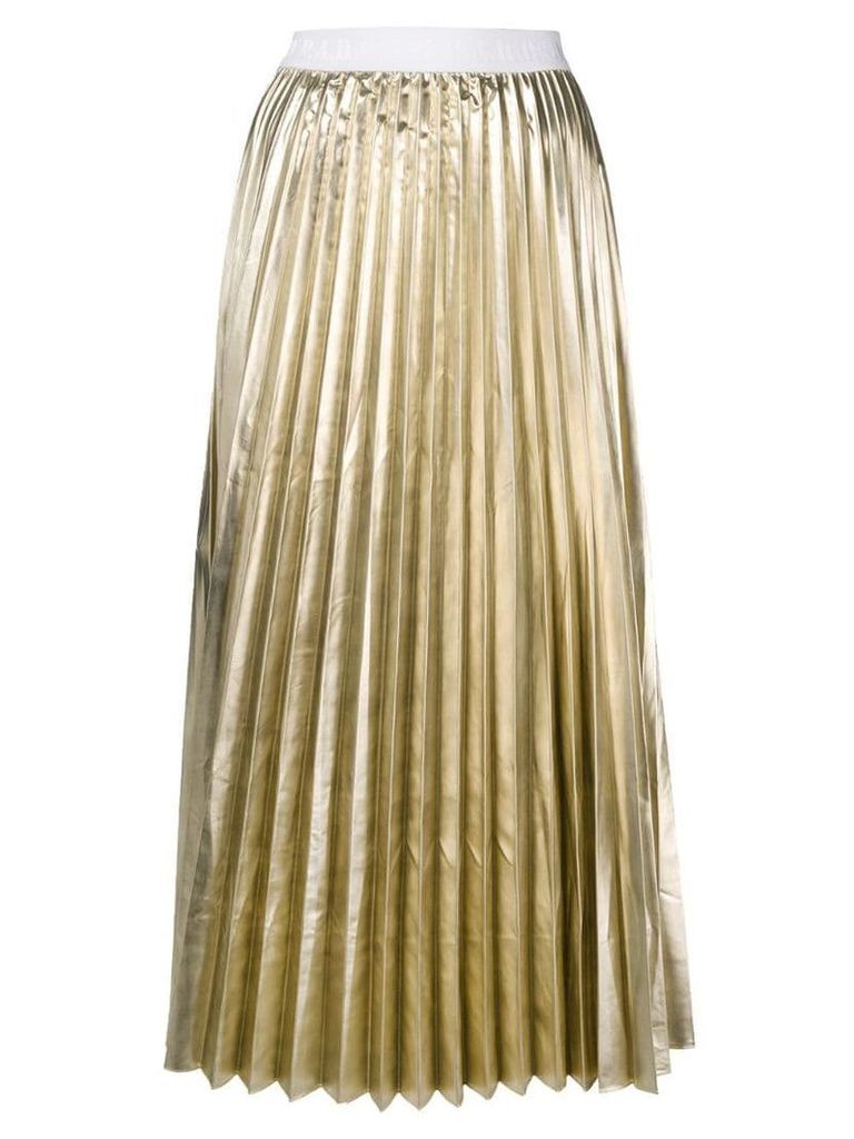 P.A.R.O.S.H. high-waist pleated skirt - Gold