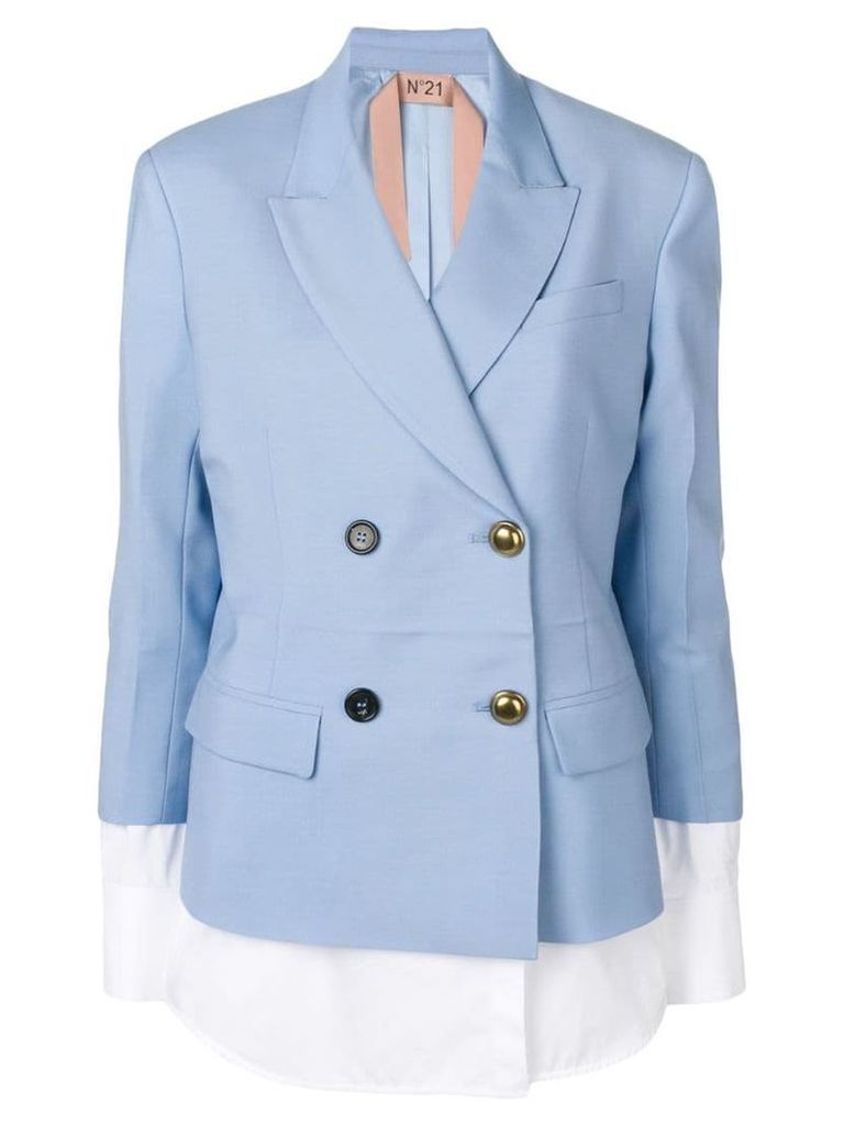 Nº21 jacket with blouse details - Blue