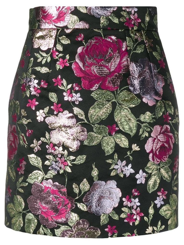 Dolce & Gabbana floral pattern skirt - Black