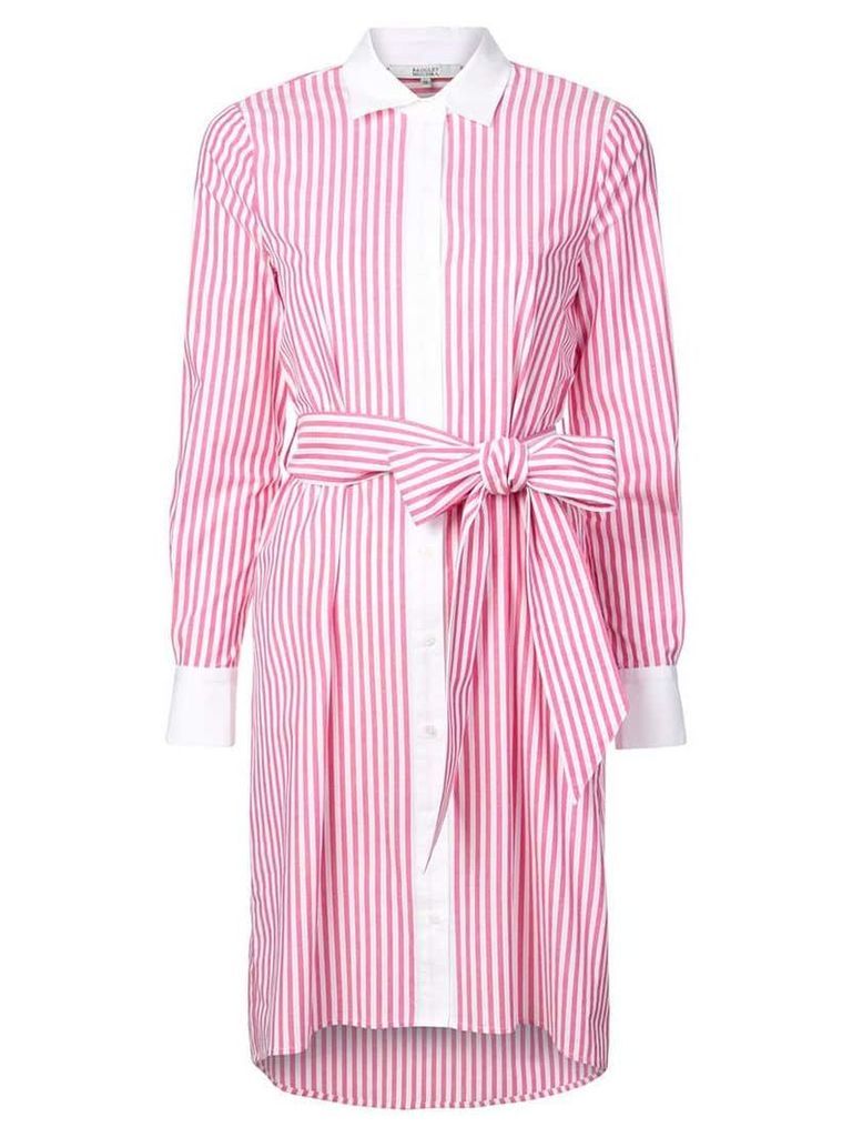 Badgley Mischka striped shirt dress - Pink