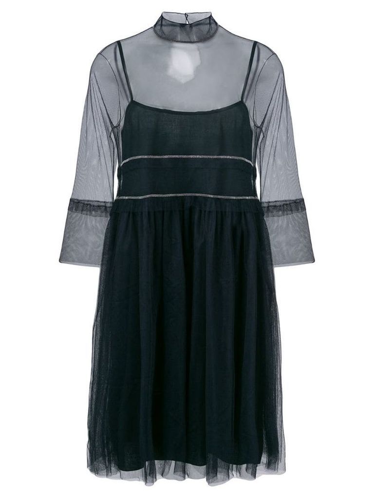 Fabiana Filippi sheer embellished midi dress - Black