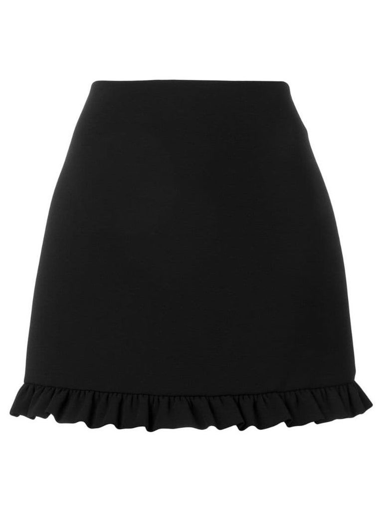 Miu Miu ruffle trim skirt - Black
