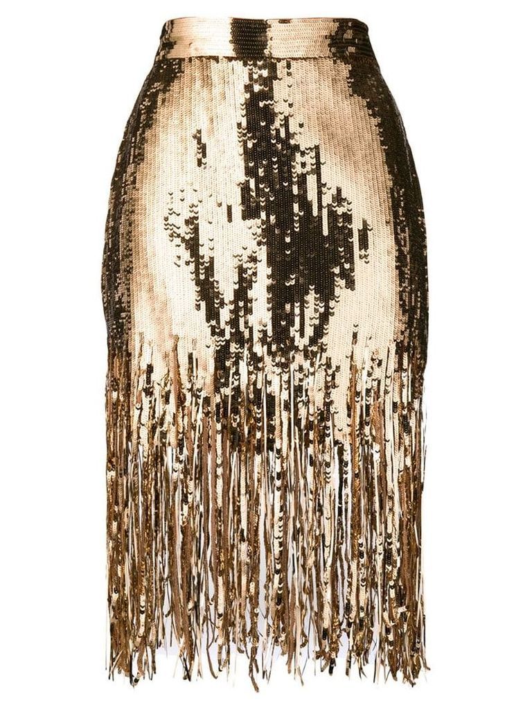MSGM shredded sequin skirt - Gold