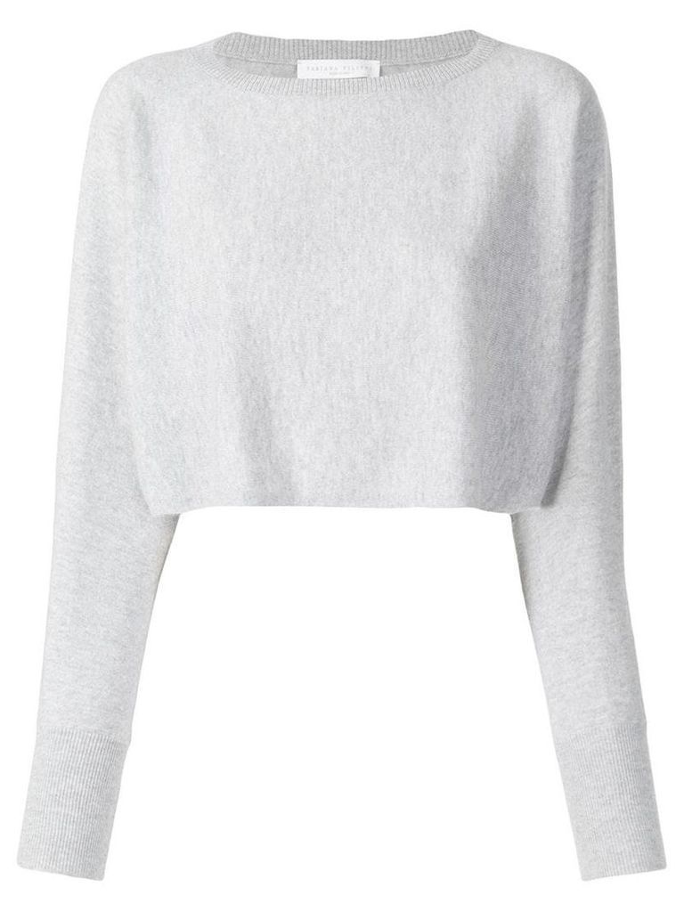 Fabiana Filippi cropped sweater - Grey