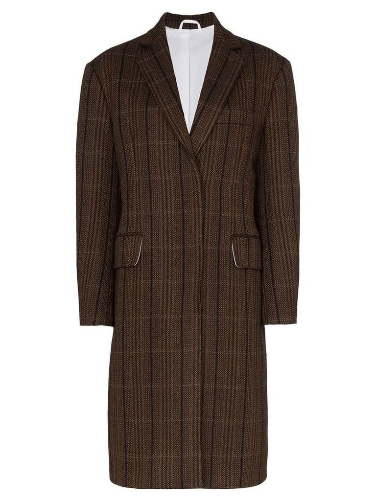 Calvin Klein 205W39nyc oversized tweed wool coat - Brown