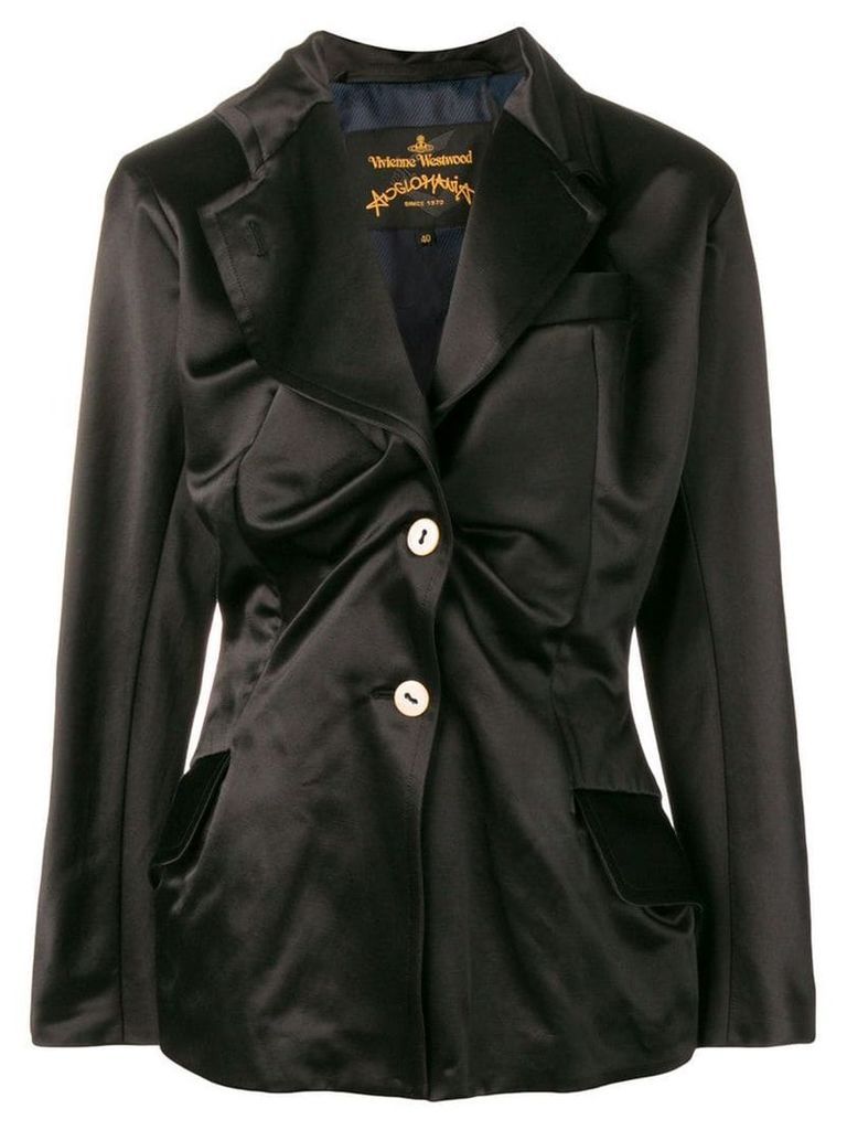 Vivienne Westwood Anglomania asymmetric gathered blazer - Black