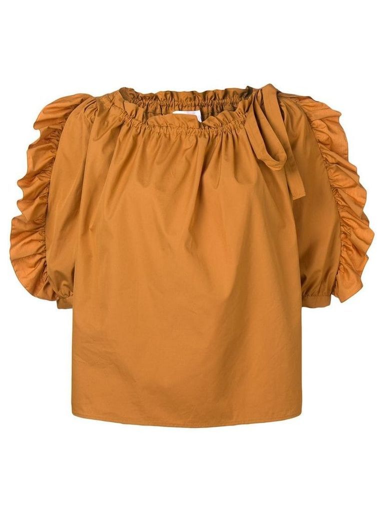 See By Chloé ruffle-trim blouse - Brown