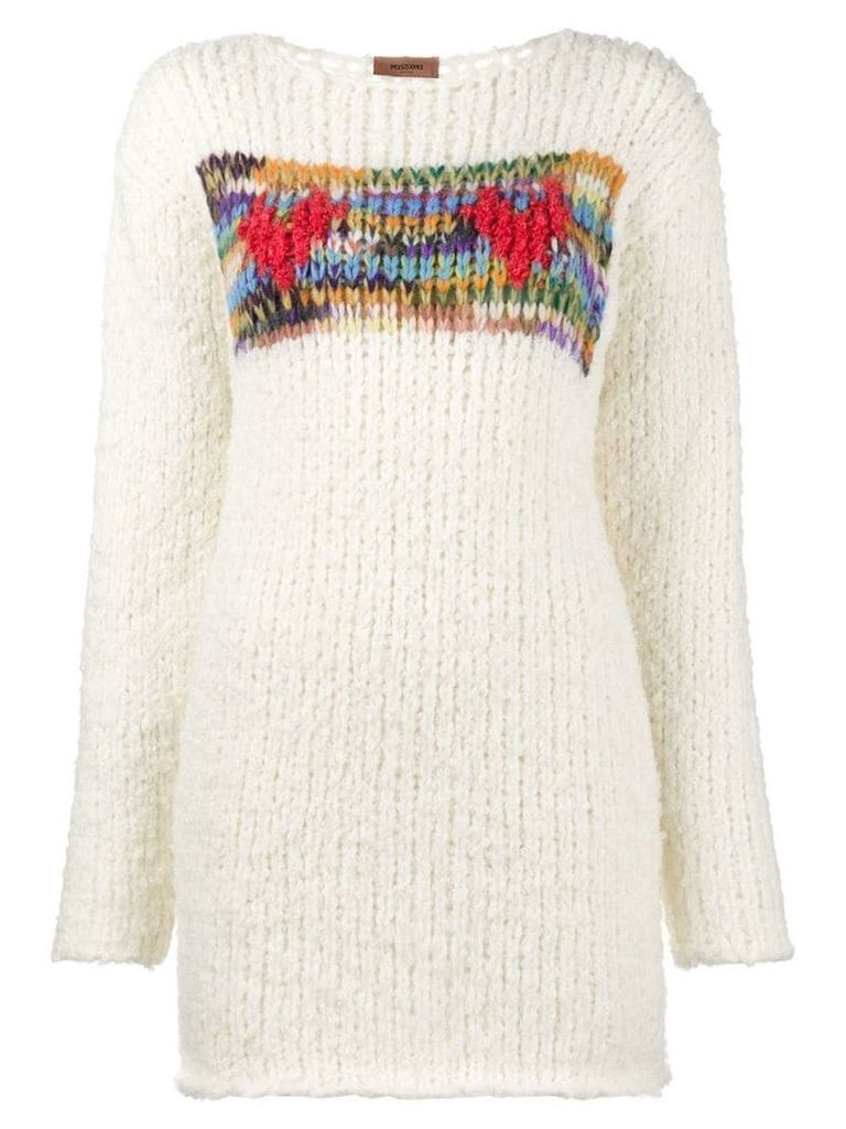 Missoni hearts hand knitted chunky jumper - White