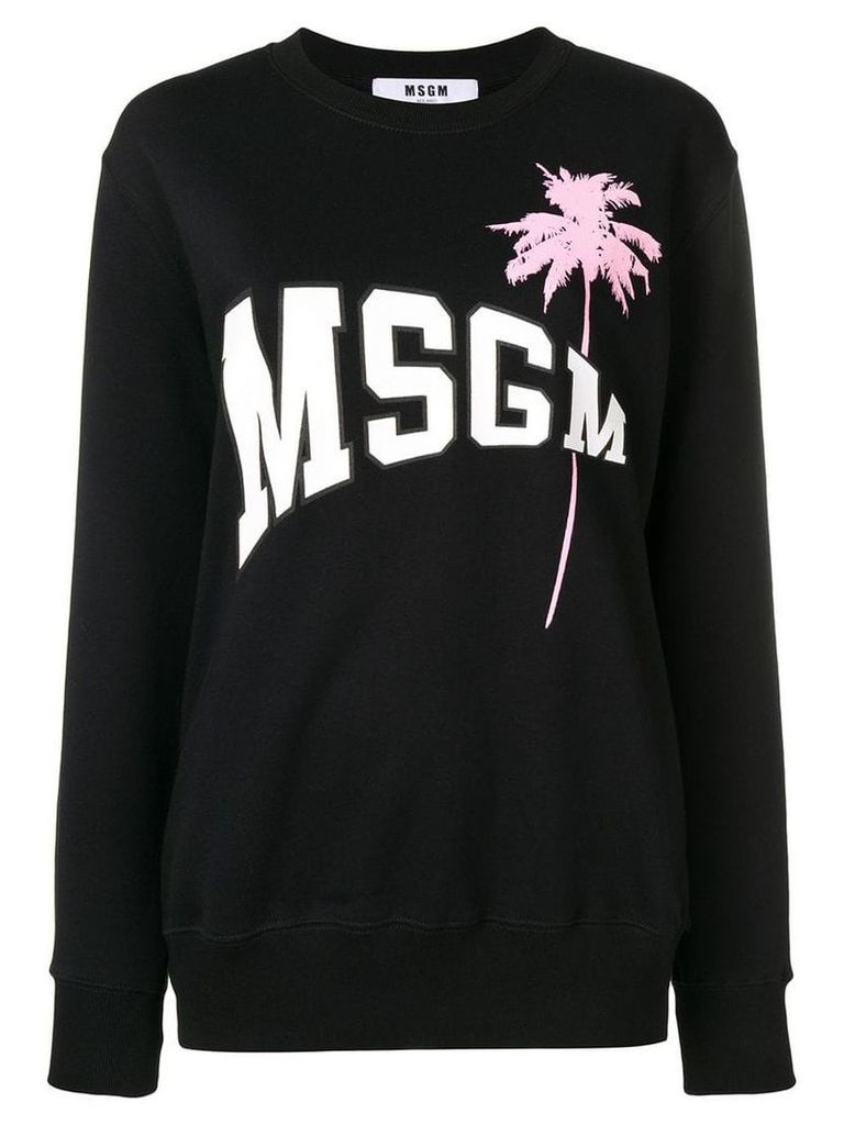 MSGM logo sweater - Black