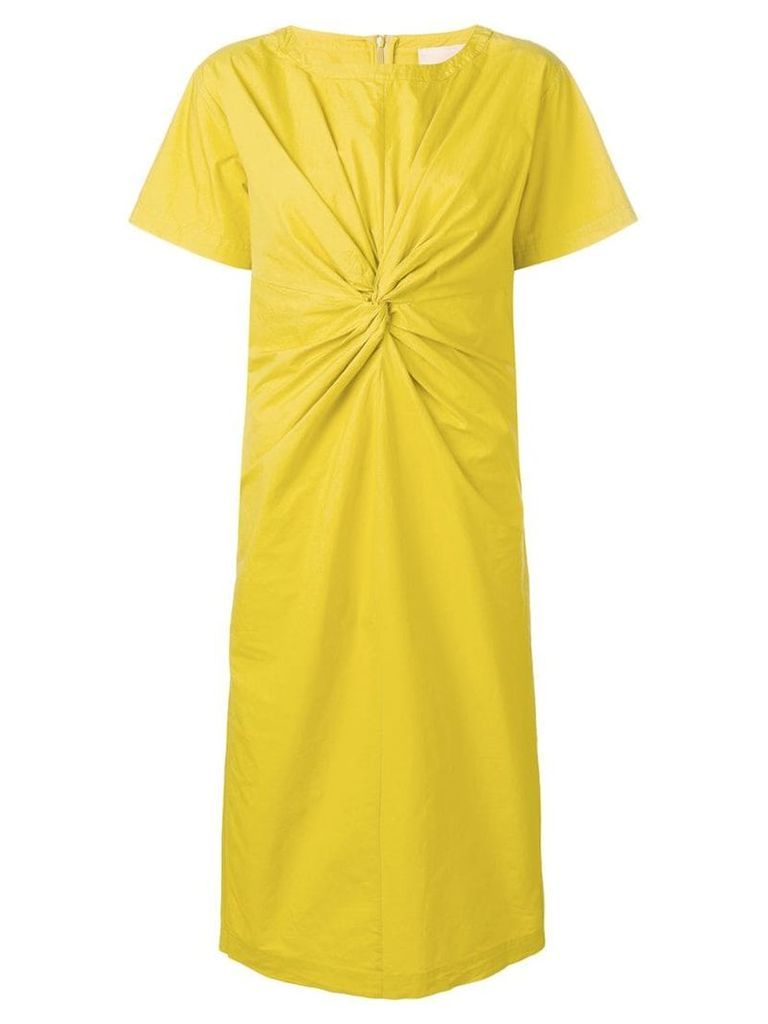 Erika Cavallini knot midi dress - Yellow