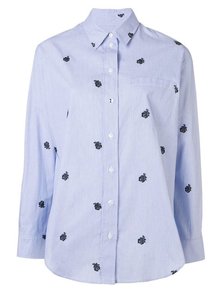 Kenzo rose embroidered shirt - Blue