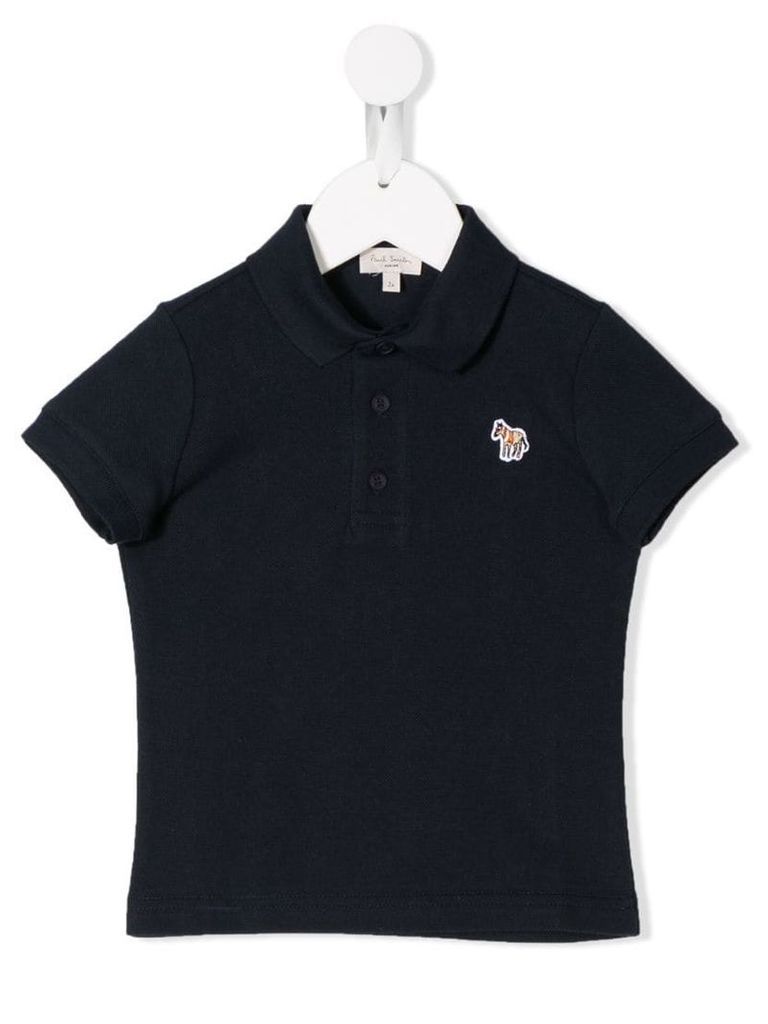 Paul Smith Junior embroidered horse polo shirt - Blue