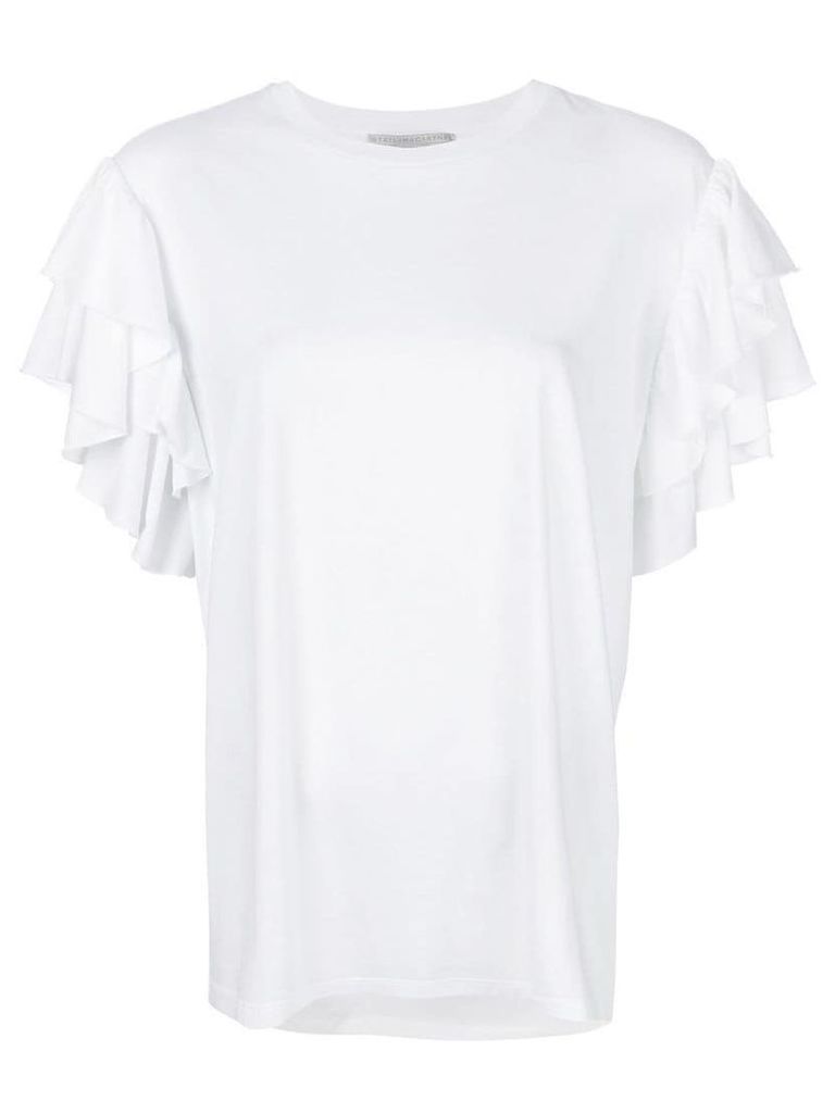 Stella McCartney ruffle sleeved T-shirt - White