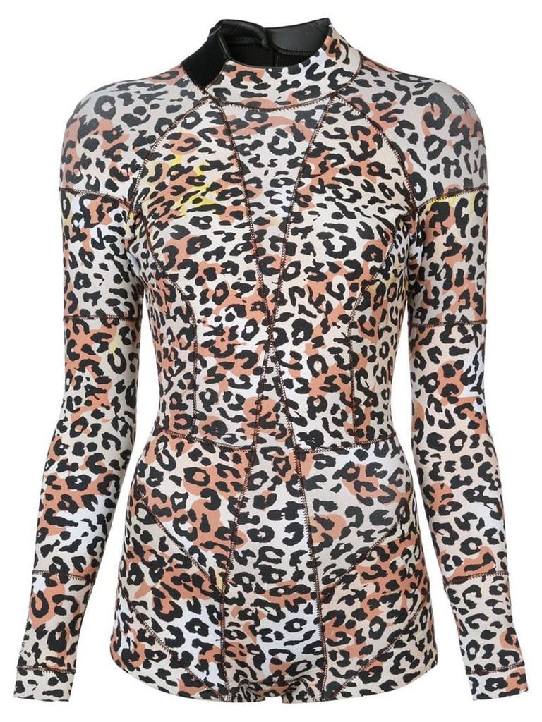 Cynthia Rowley leopard print wet suit - Brown