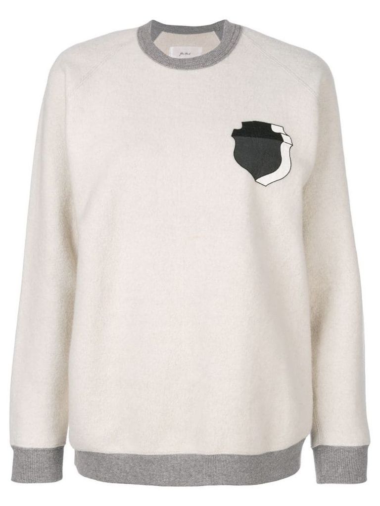 Julien David shield print sweatshirt - White