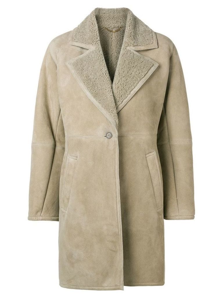 Salvatore Ferragamo shearling-lined coat - Neutrals