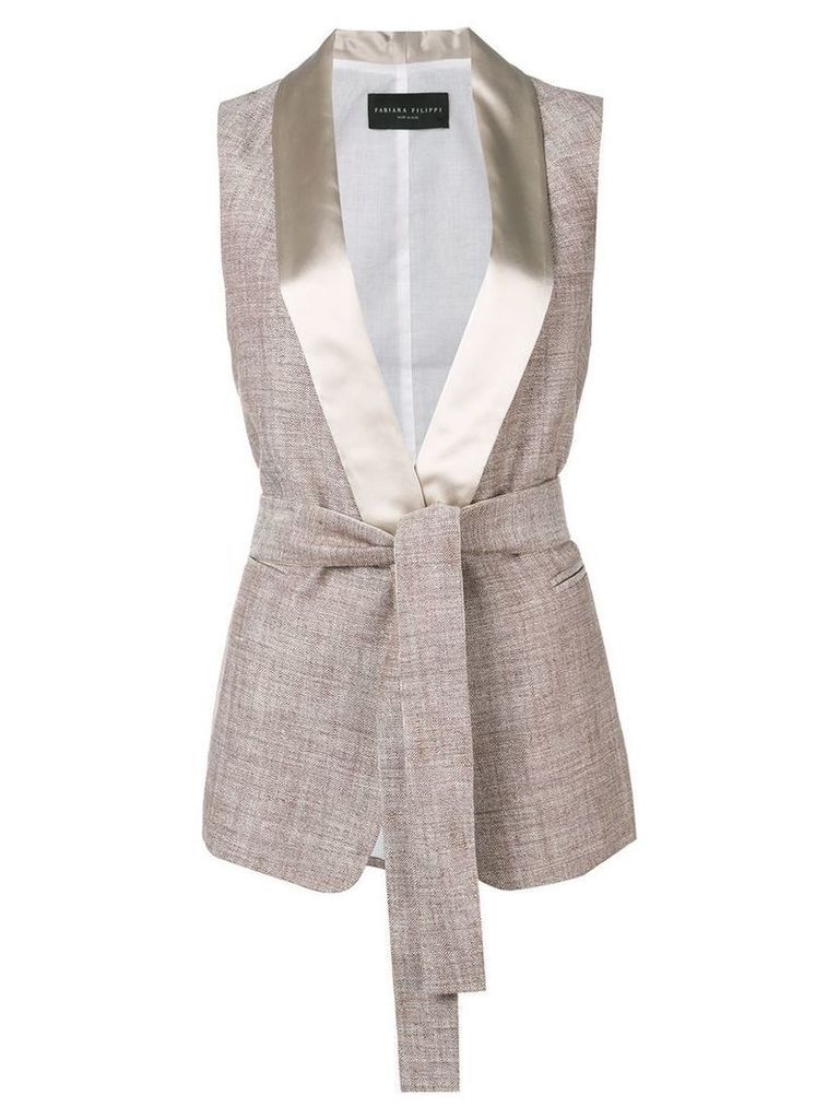 Fabiana Filippi shawl lapel waistcoat - Neutrals