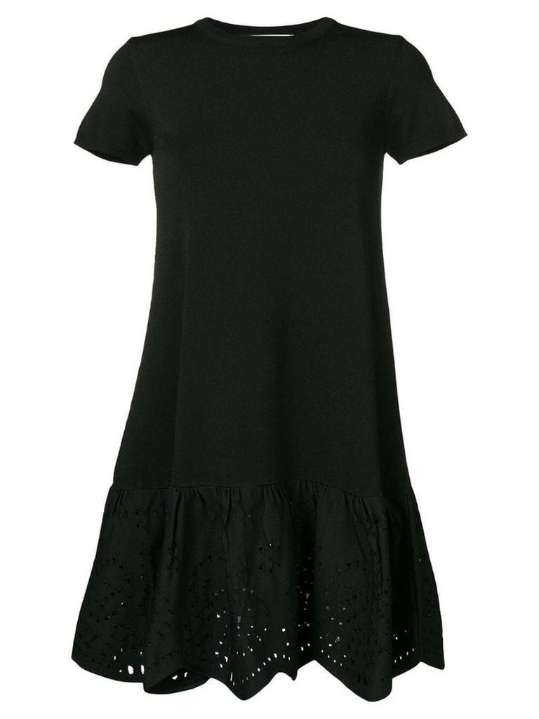 Valentino broderie anglaise trim dress - Black