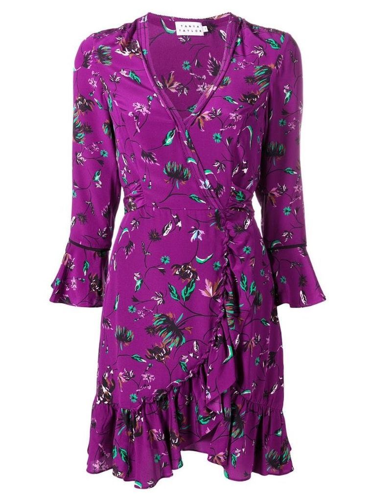 Tanya Taylor silk wrap dress - Purple
