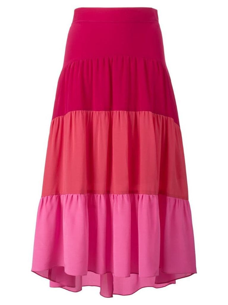 Peter Pilotto tiered asymmetrical skirt - Pink