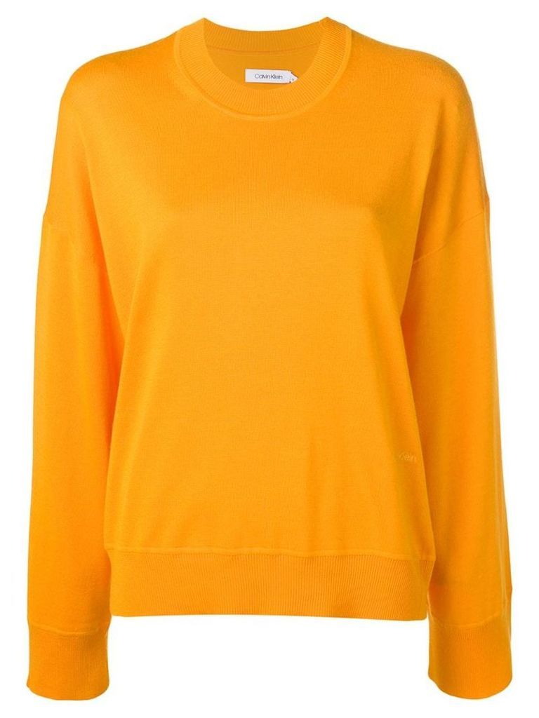 Calvin Klein logo embroidered sweater - Yellow