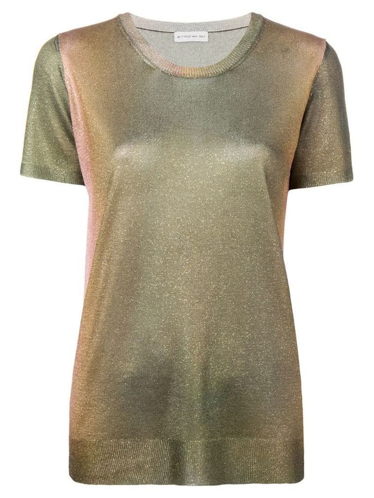 Etro lurex effect T-shirt - Green